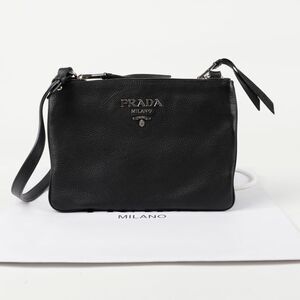 Metal Logo Double Shoulder Crossbody Bag